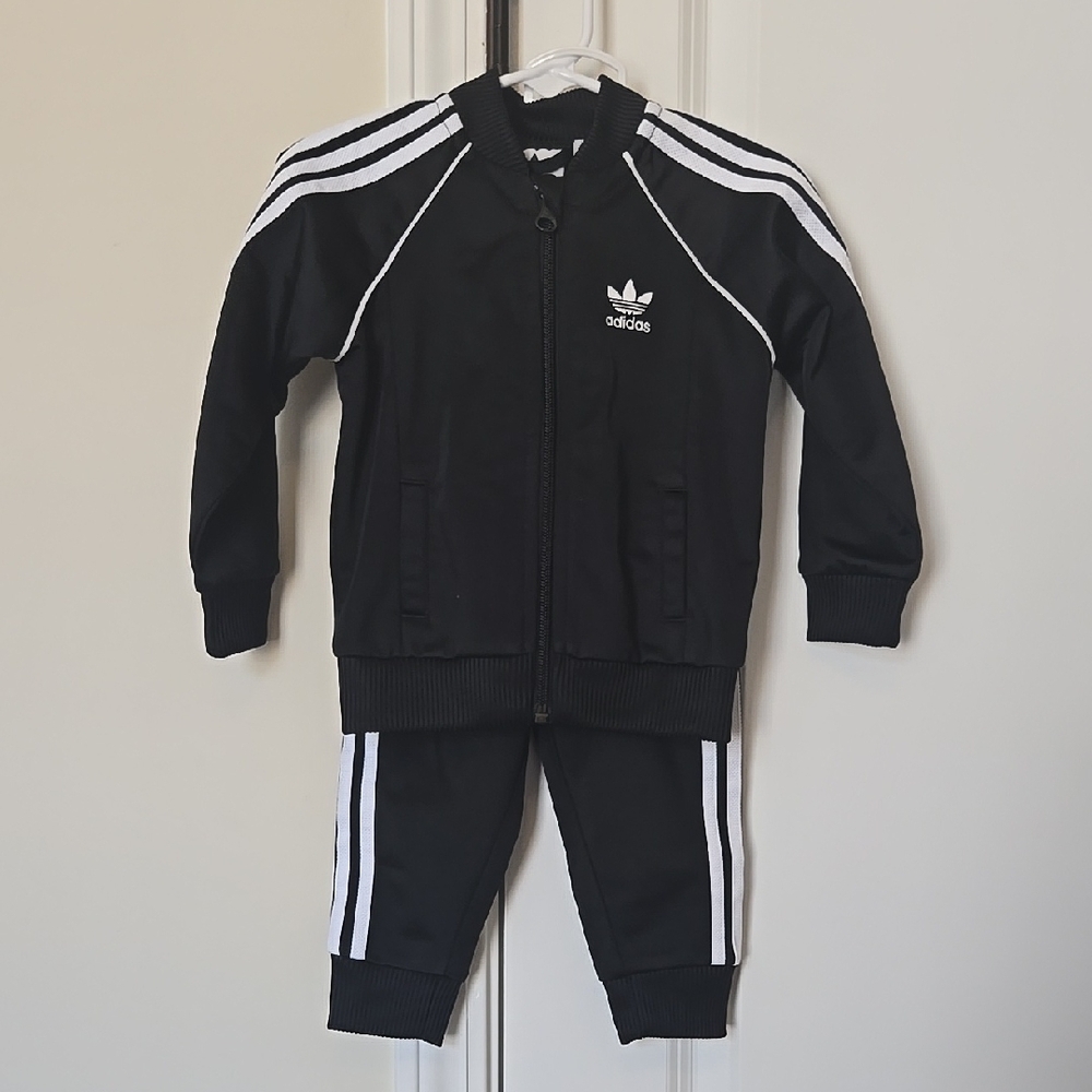Adidas Kids Black and White Matching Set